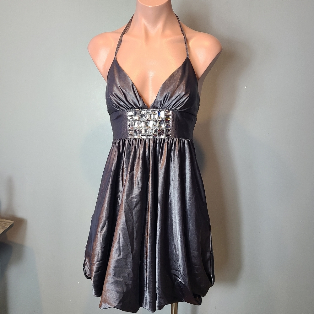 Vintage Cache Womens Bubble Hem Dress Size 2 Babydoll Y2K Fairy Glam Holiday 20s